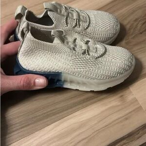 Stylish Cream and Blue Kids Shoes